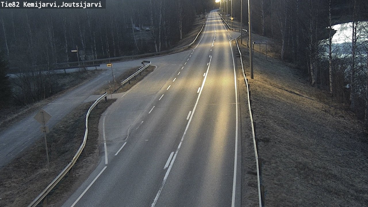 Weather Camera Image Väg 82 Kemijärvi, Joutsijärvi, Kemijärvi, Lappi