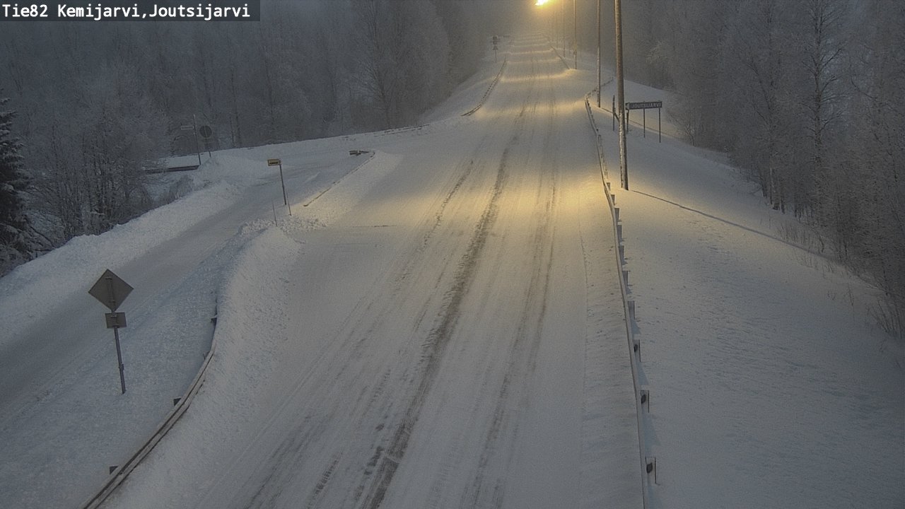 Weather Camera Image Road 82 Kemijärvi, Joutsijärvi, Kemijärvi, Lappi