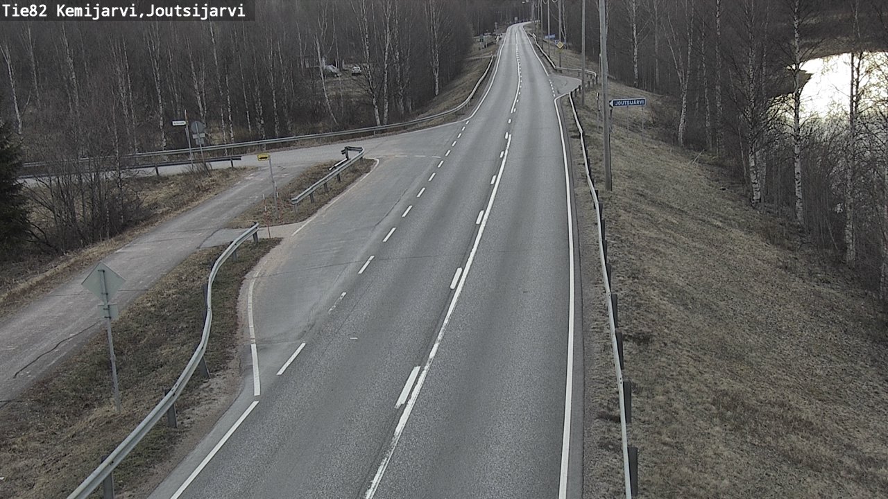 Weather Camera Image Väg 82 Kemijärvi, Joutsijärvi, Kemijärvi, Lappi