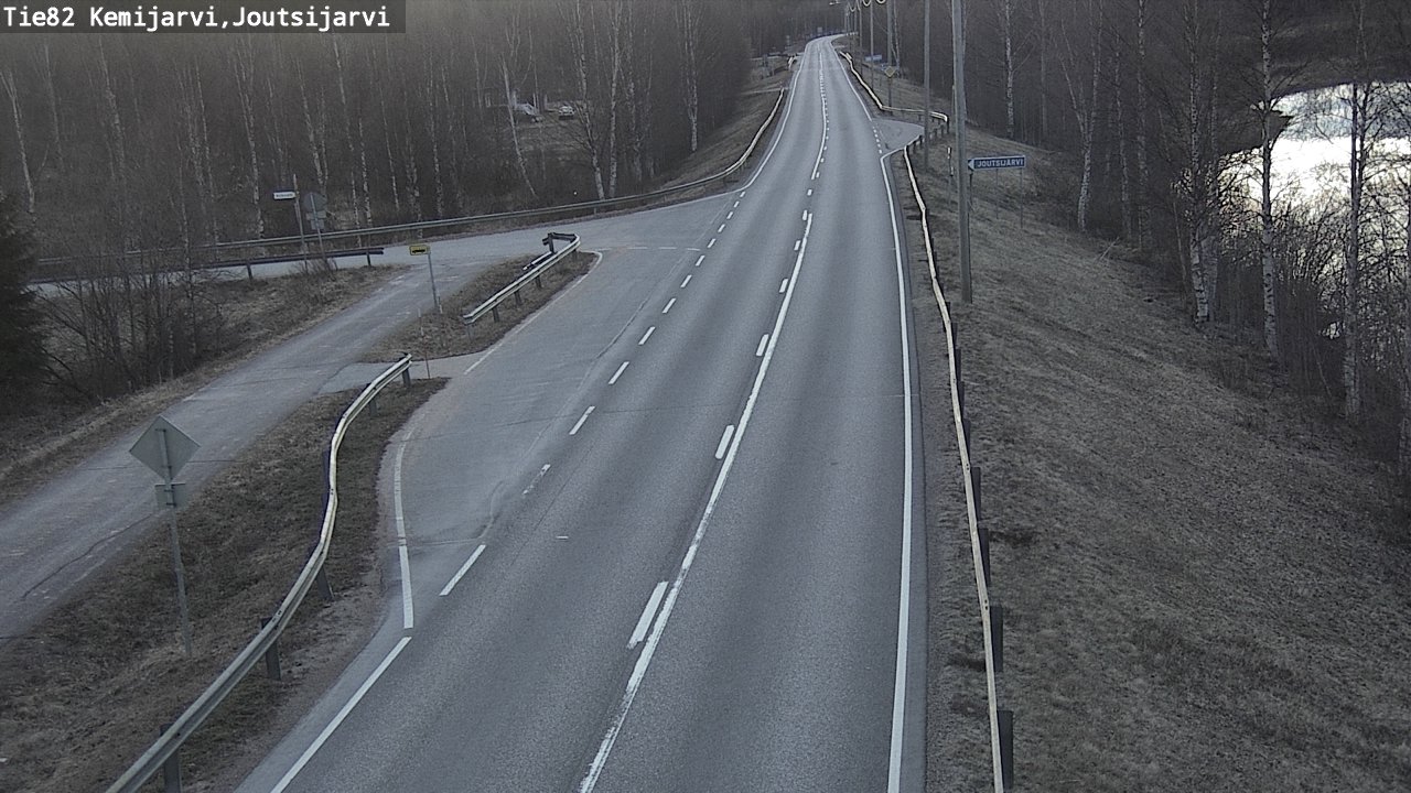 Weather Camera Image Väg 82 Kemijärvi, Joutsijärvi, Kemijärvi, Lappi