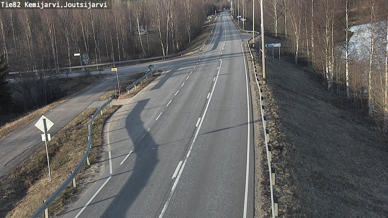 Weather Camera Image Väg 82 Kemijärvi, Joutsijärvi, Kemijärvi, Lappi