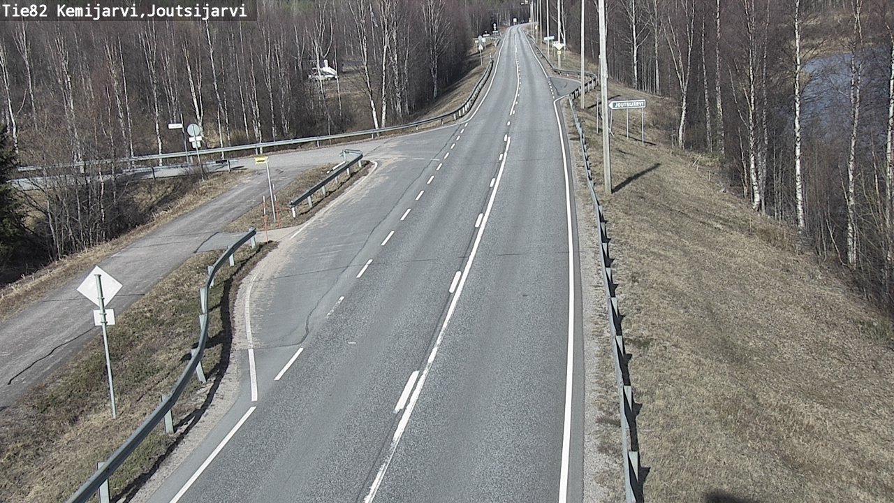 Weather Camera Image Väg 82 Kemijärvi, Joutsijärvi, Kemijärvi, Lappi