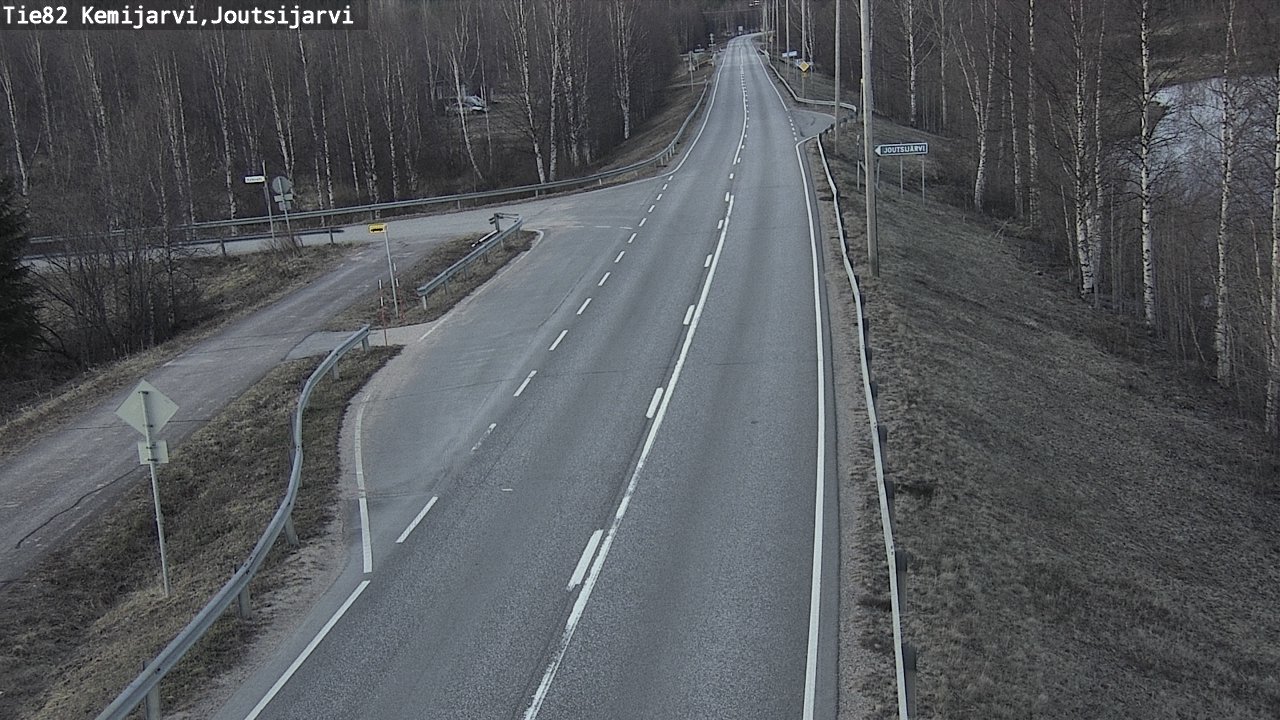 Weather Camera Image Road 82 Kemijärvi, Joutsijärvi, Kemijärvi, Lappi