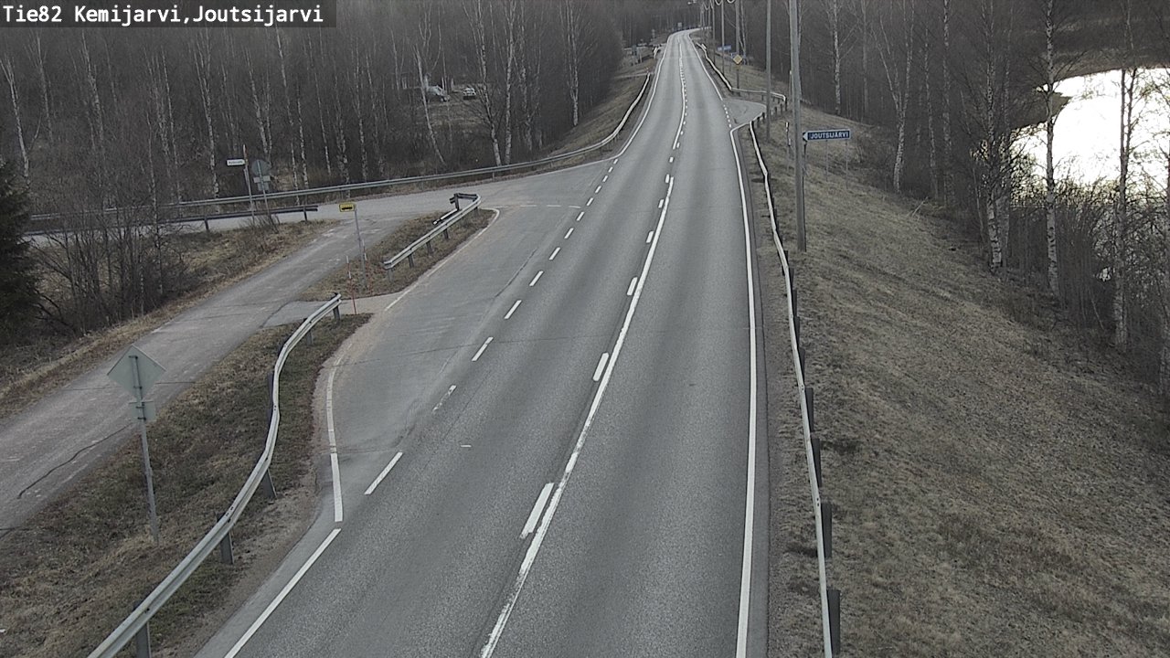 Weather Camera Image Väg 82 Kemijärvi, Joutsijärvi, Kemijärvi, Lappi