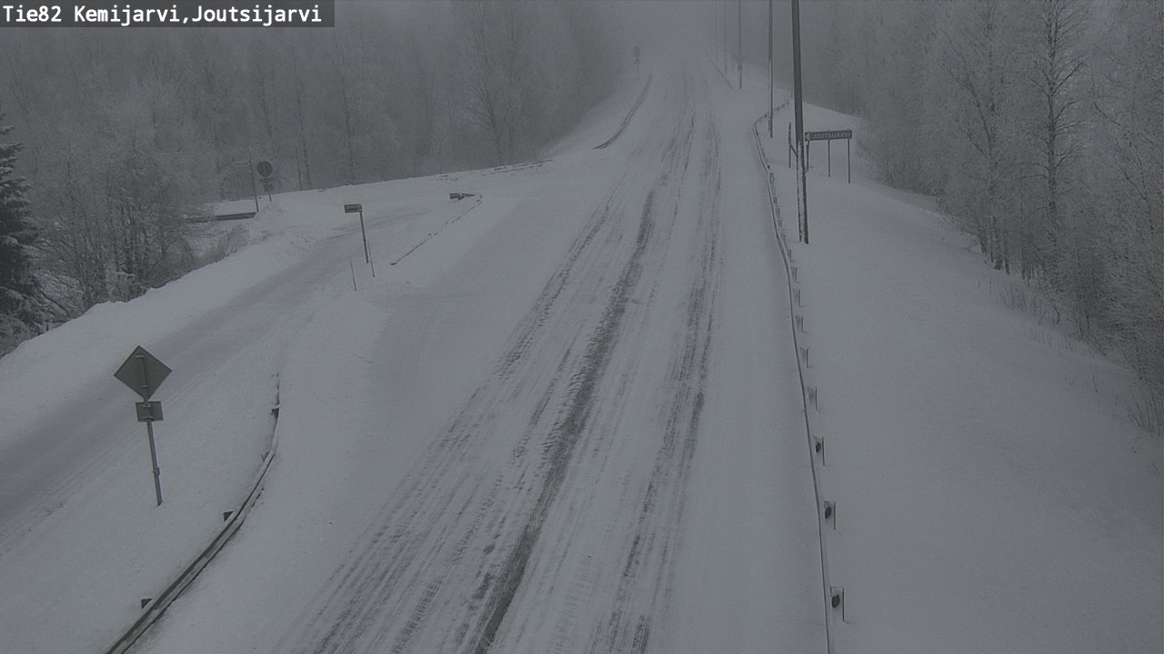 Weather Camera Image Road 82 Kemijärvi, Joutsijärvi, Kemijärvi, Lappi