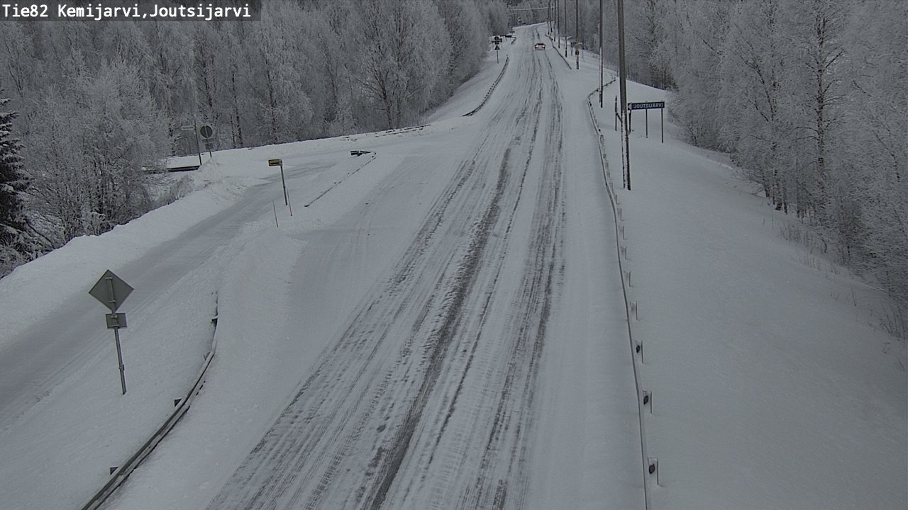 Weather Camera Image Road 82 Kemijärvi, Joutsijärvi, Kemijärvi, Lappi