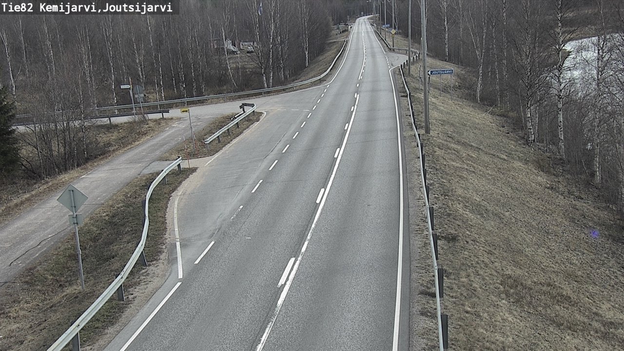 Weather Camera Image Väg 82 Kemijärvi, Joutsijärvi, Kemijärvi, Lappi