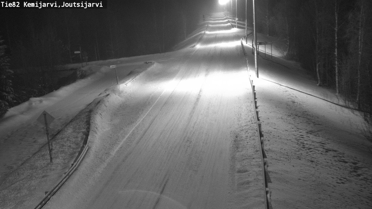 Weather Camera Image Road 82 Kemijärvi, Joutsijärvi, Kemijärvi, Lappi