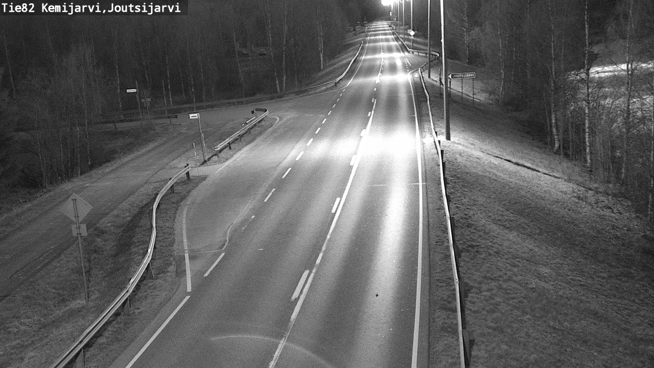 Weather Camera Image Väg 82 Kemijärvi, Joutsijärvi, Kemijärvi, Lappi