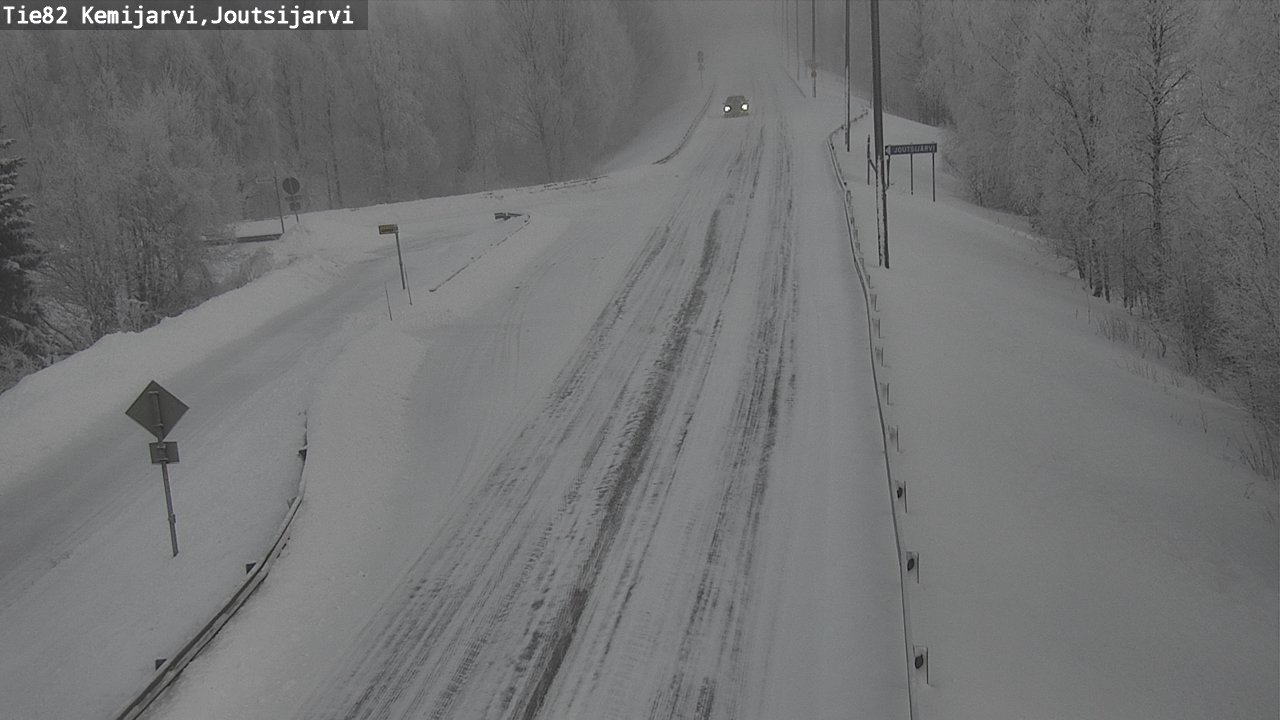 Weather Camera Image Road 82 Kemijärvi, Joutsijärvi, Kemijärvi, Lappi