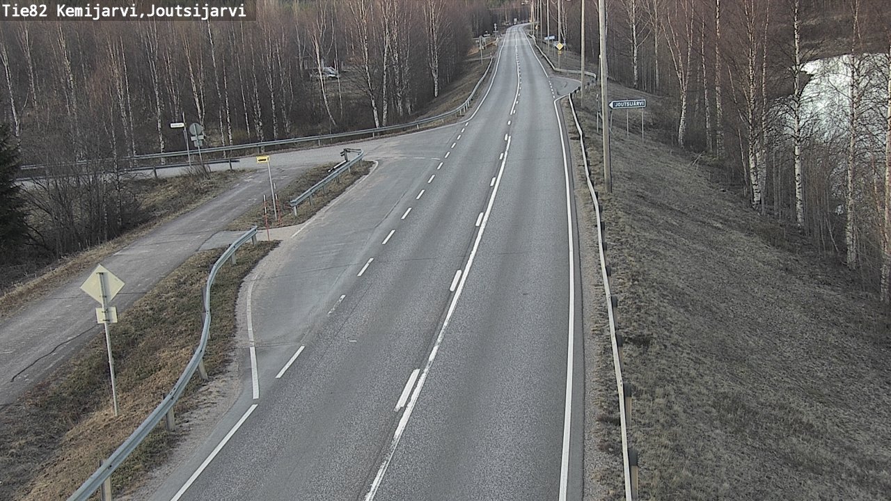 Weather Camera Image Väg 82 Kemijärvi, Joutsijärvi, Kemijärvi, Lappi