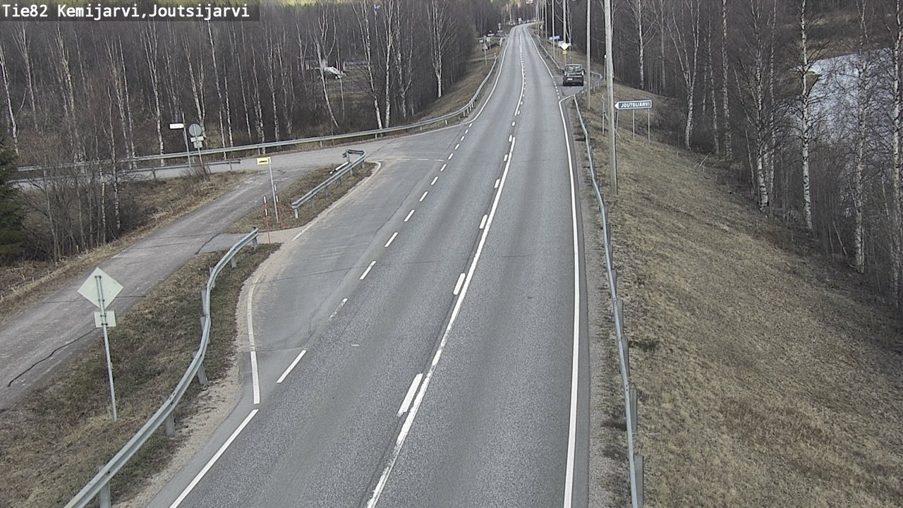 Weather Camera Image Väg 82 Kemijärvi, Joutsijärvi, Kemijärvi, Lappi