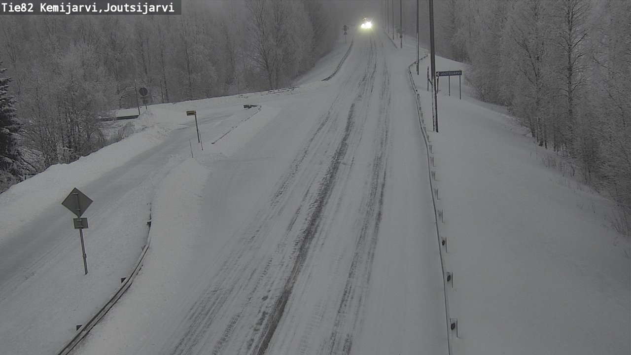 Weather Camera Image Road 82 Kemijärvi, Joutsijärvi, Kemijärvi, Lappi