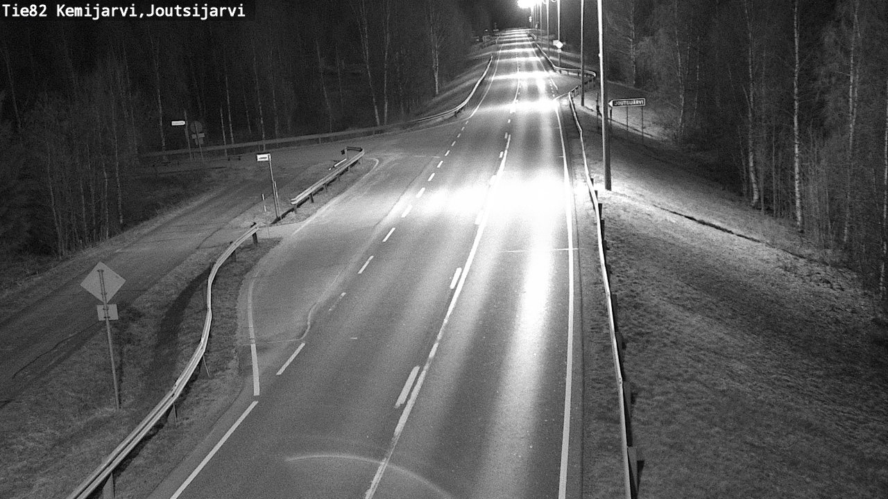 Weather Camera Image Väg 82 Kemijärvi, Joutsijärvi, Kemijärvi, Lappi