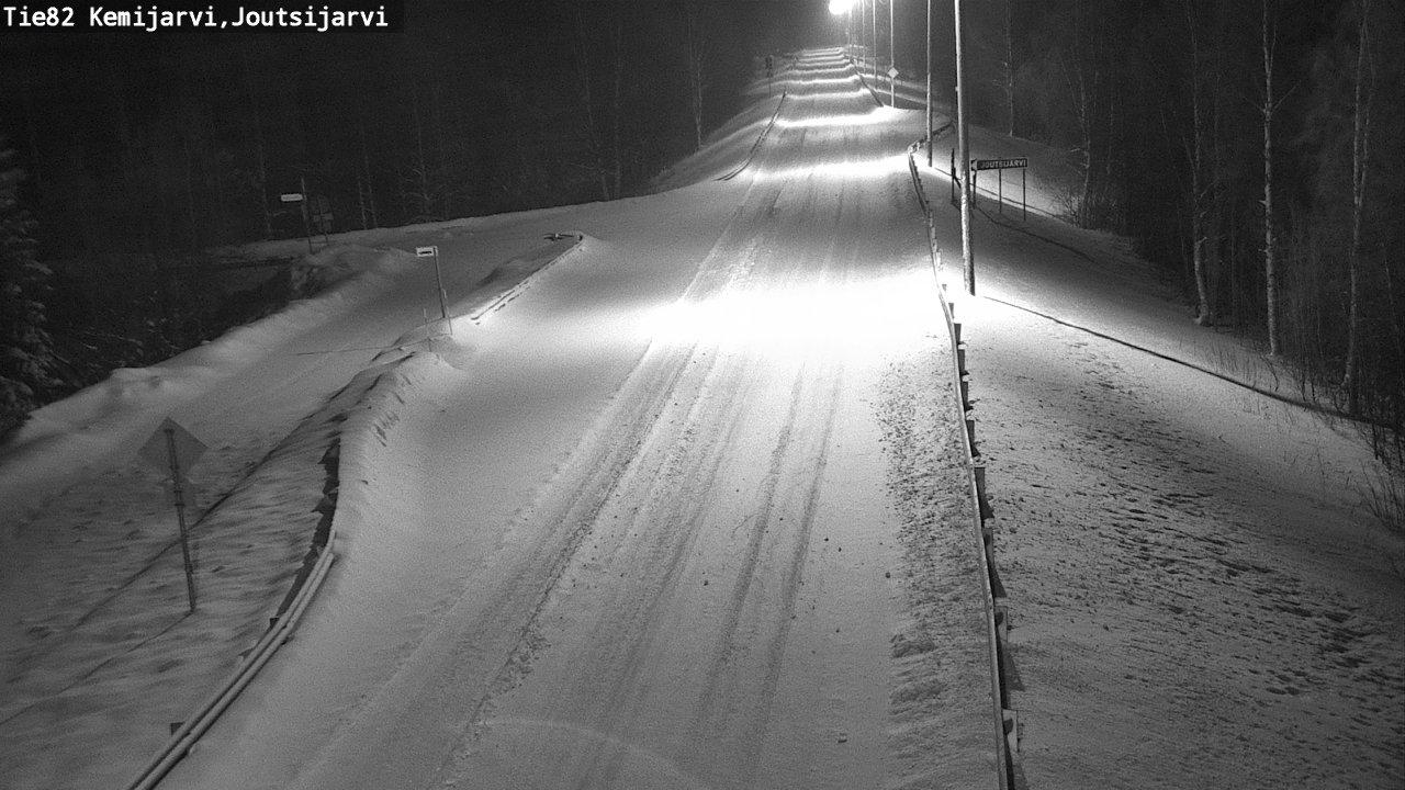 Weather Camera Image Road 82 Kemijärvi, Joutsijärvi, Kemijärvi, Lappi