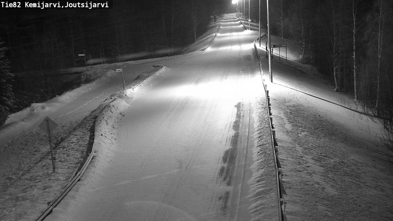 Weather Camera Image Road 82 Kemijärvi, Joutsijärvi, Kemijärvi, Lappi