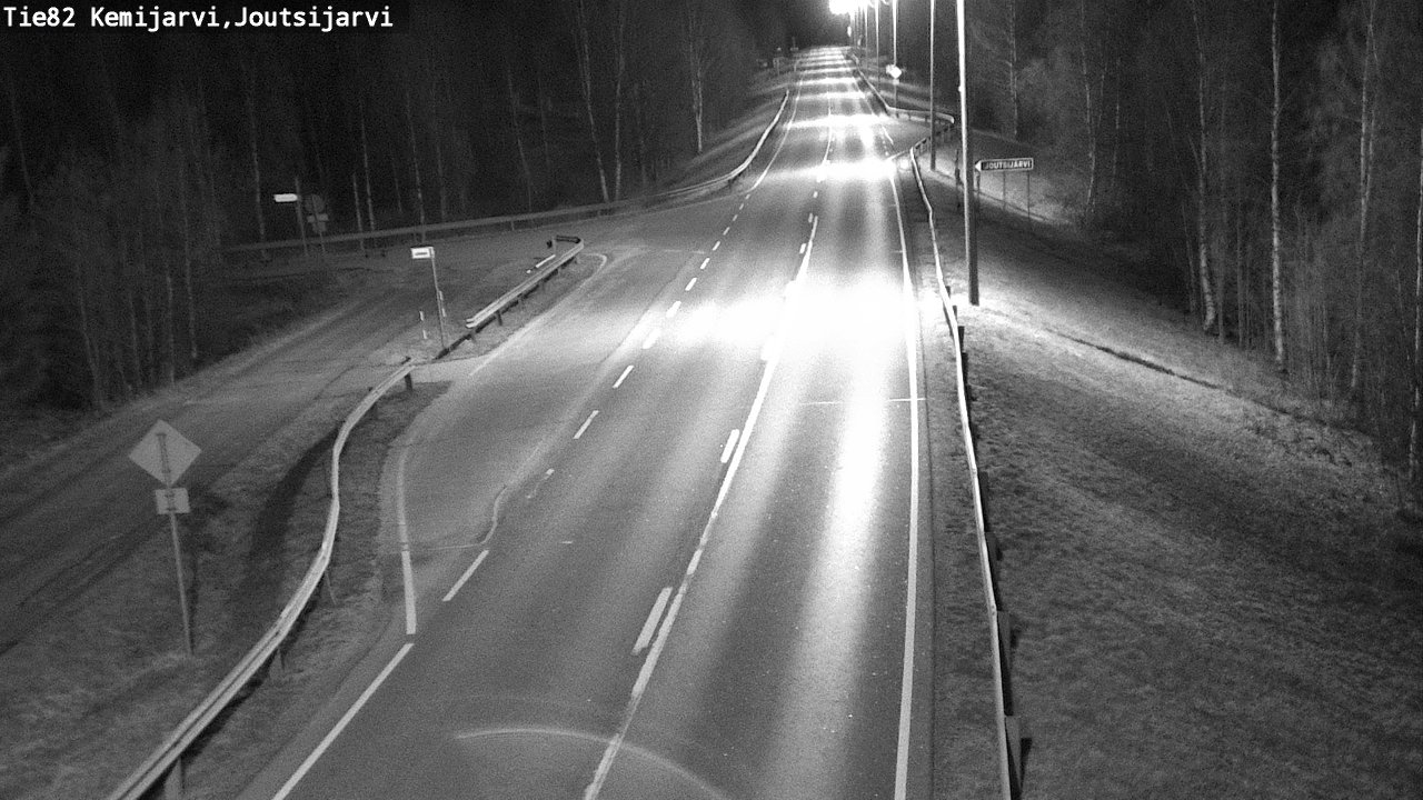 Weather Camera Image Väg 82 Kemijärvi, Joutsijärvi, Kemijärvi, Lappi