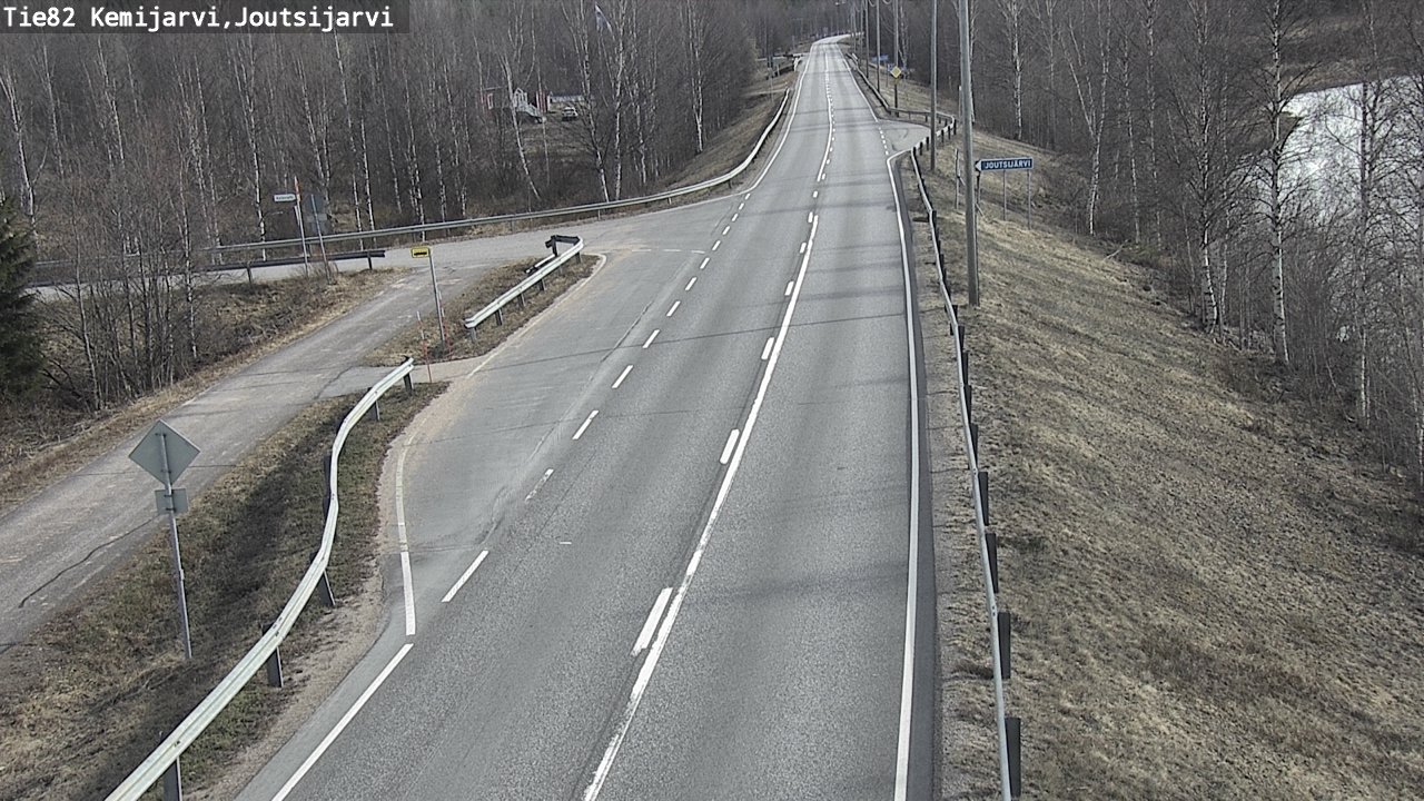 Weather Camera Image Väg 82 Kemijärvi, Joutsijärvi, Kemijärvi, Lappi