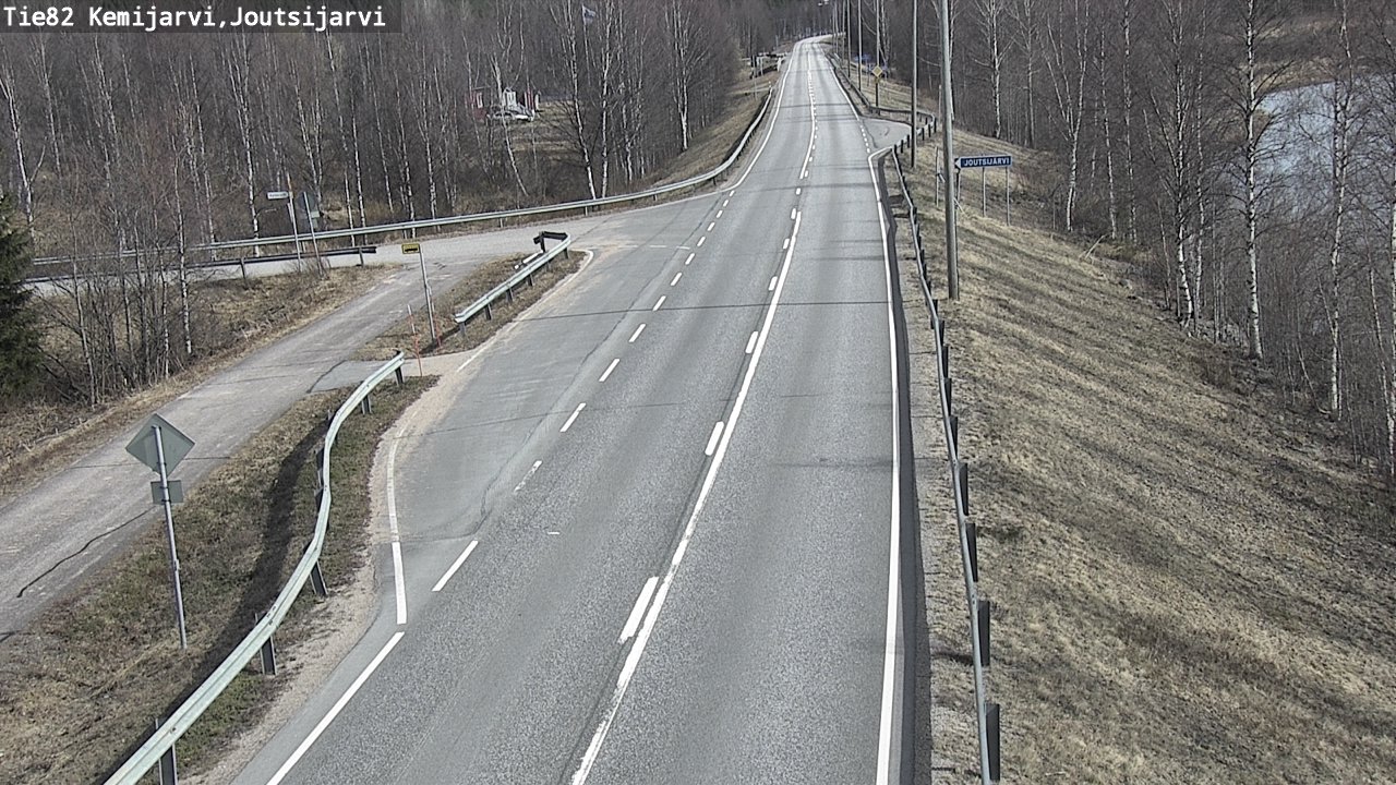 Weather Camera Image Väg 82 Kemijärvi, Joutsijärvi, Kemijärvi, Lappi
