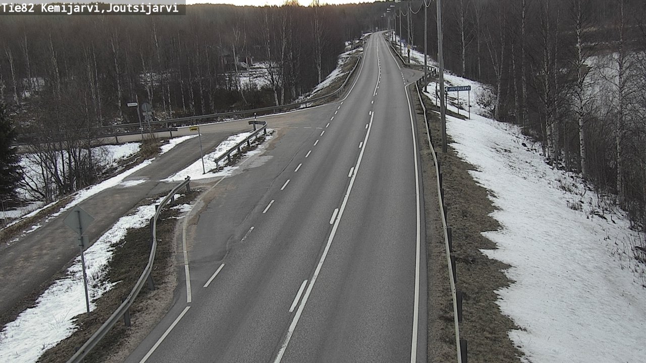 Weather Camera Image Road 82 Kemijärvi, Joutsijärvi, Kemijärvi, Lappi