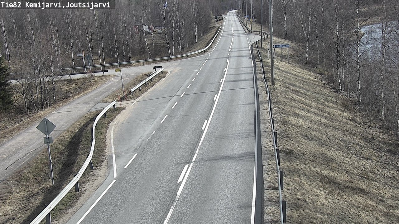 Weather Camera Image Väg 82 Kemijärvi, Joutsijärvi, Kemijärvi, Lappi