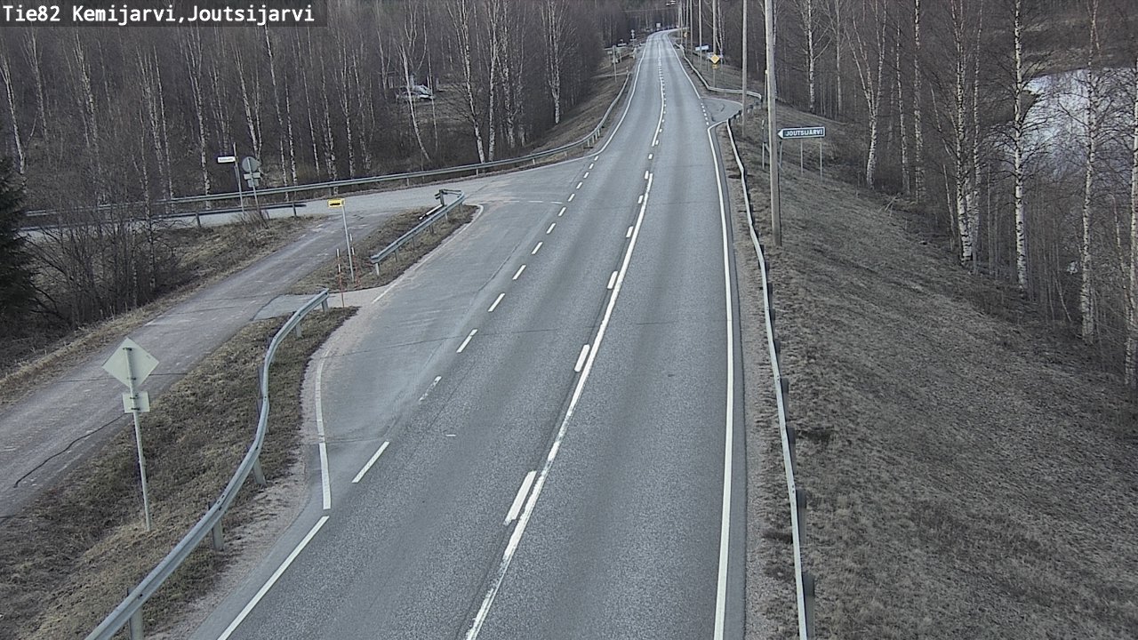 Weather Camera Image Road 82 Kemijärvi, Joutsijärvi, Kemijärvi, Lappi