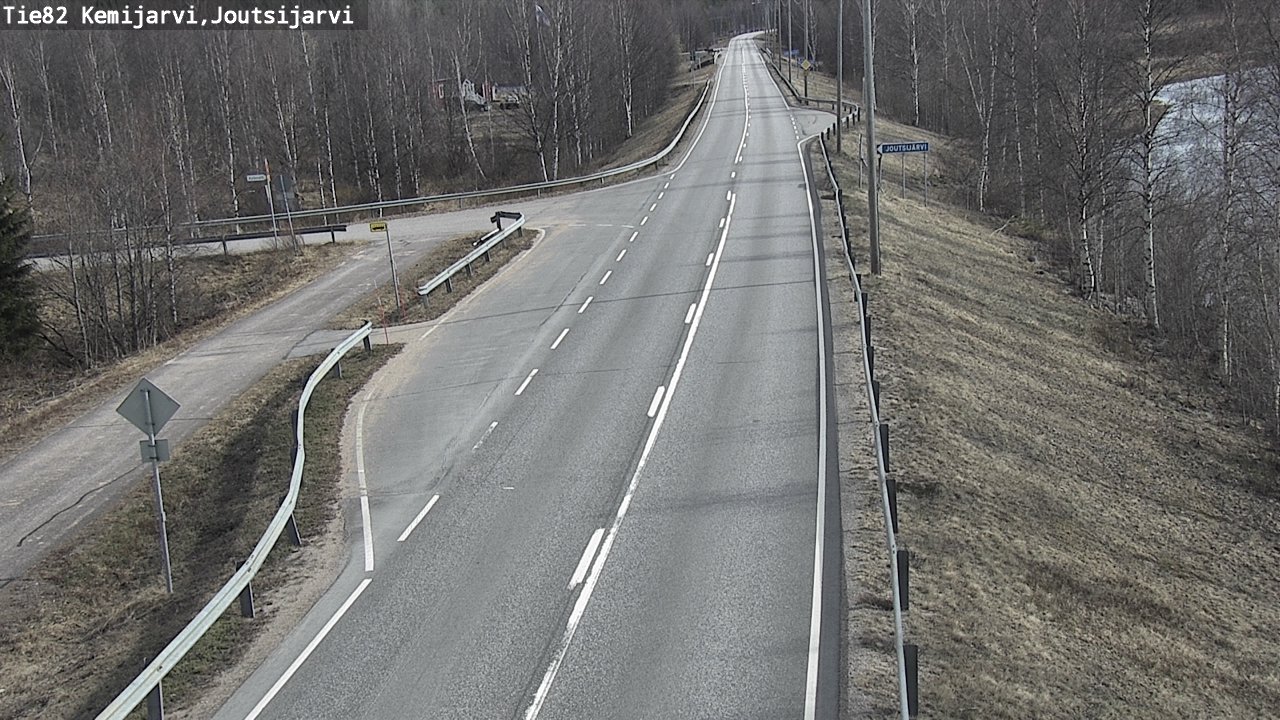 Weather Camera Image Väg 82 Kemijärvi, Joutsijärvi, Kemijärvi, Lappi