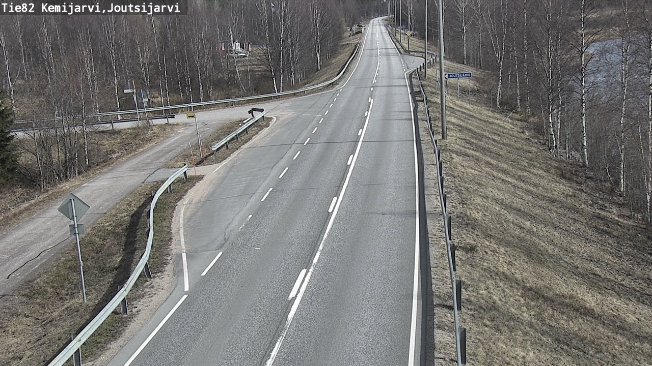 Weather Camera Image Väg 82 Kemijärvi, Joutsijärvi, Kemijärvi, Lappi