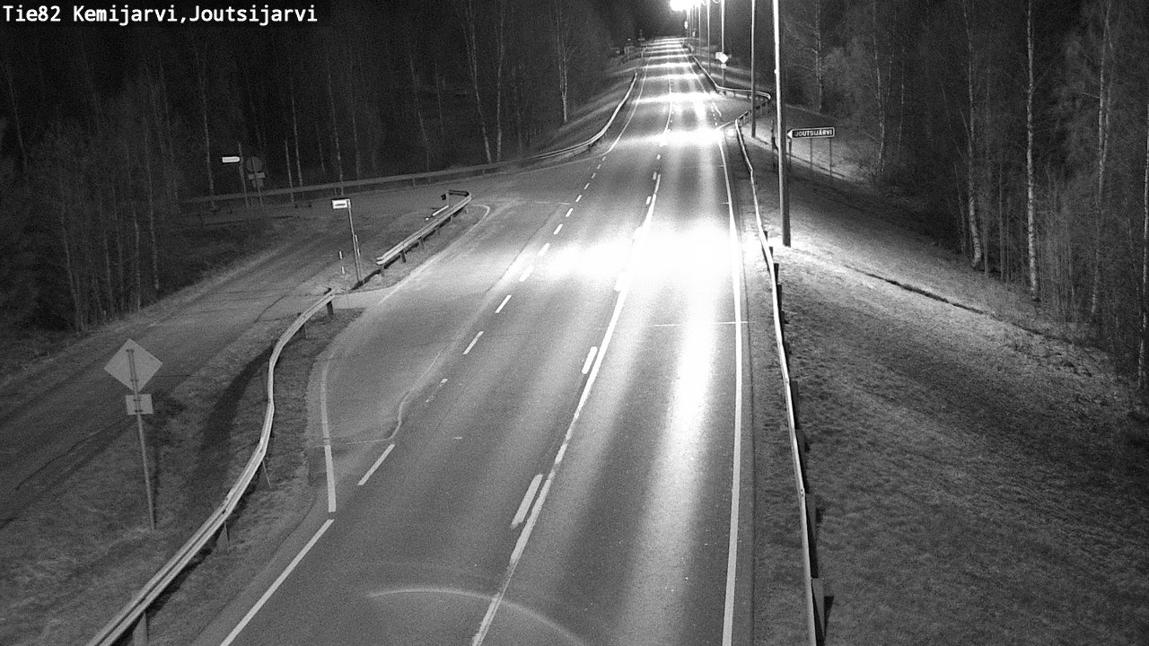 Weather Camera Image Väg 82 Kemijärvi, Joutsijärvi, Kemijärvi, Lappi