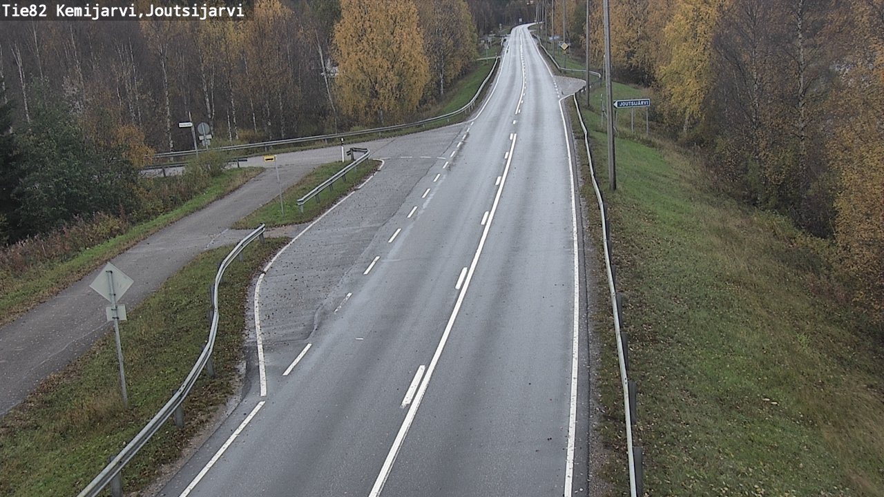 Weather Camera Image Road 82 Kemijärvi, Joutsijärvi, Kemijärvi, Lappi