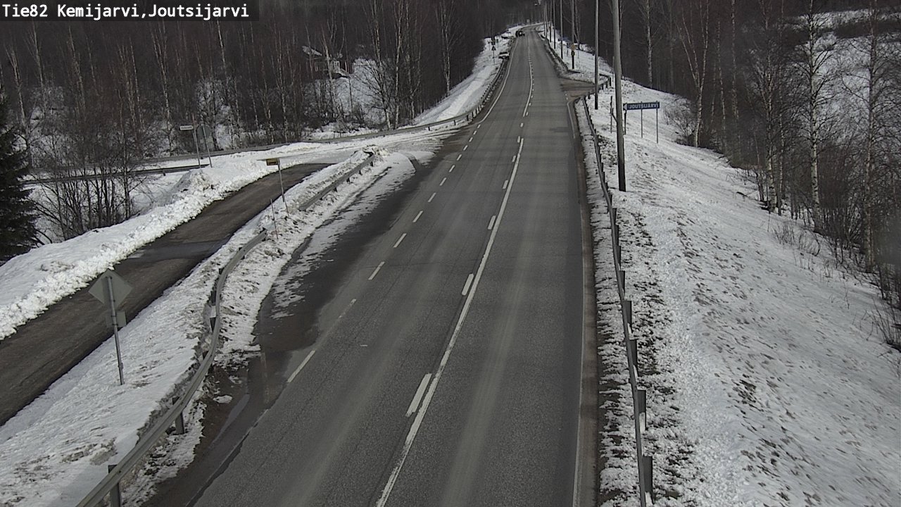 Weather Camera Image Väg 82 Kemijärvi, Joutsijärvi, Kemijärvi, Lappi