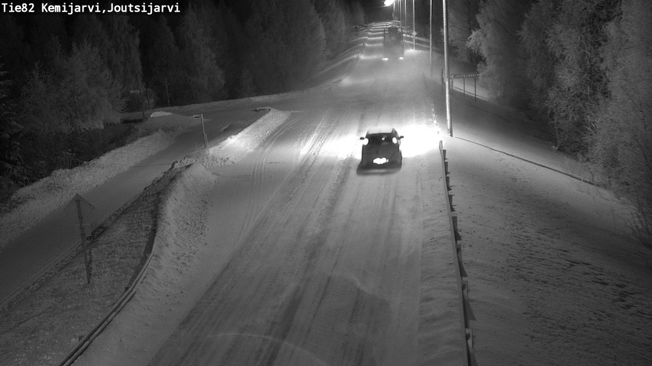 Weather Camera Image Väg 82 Kemijärvi, Joutsijärvi, Kemijärvi, Lappi