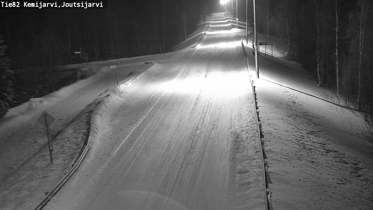 Weather Camera Image Road 82 Kemijärvi, Joutsijärvi, Kemijärvi, Lappi
