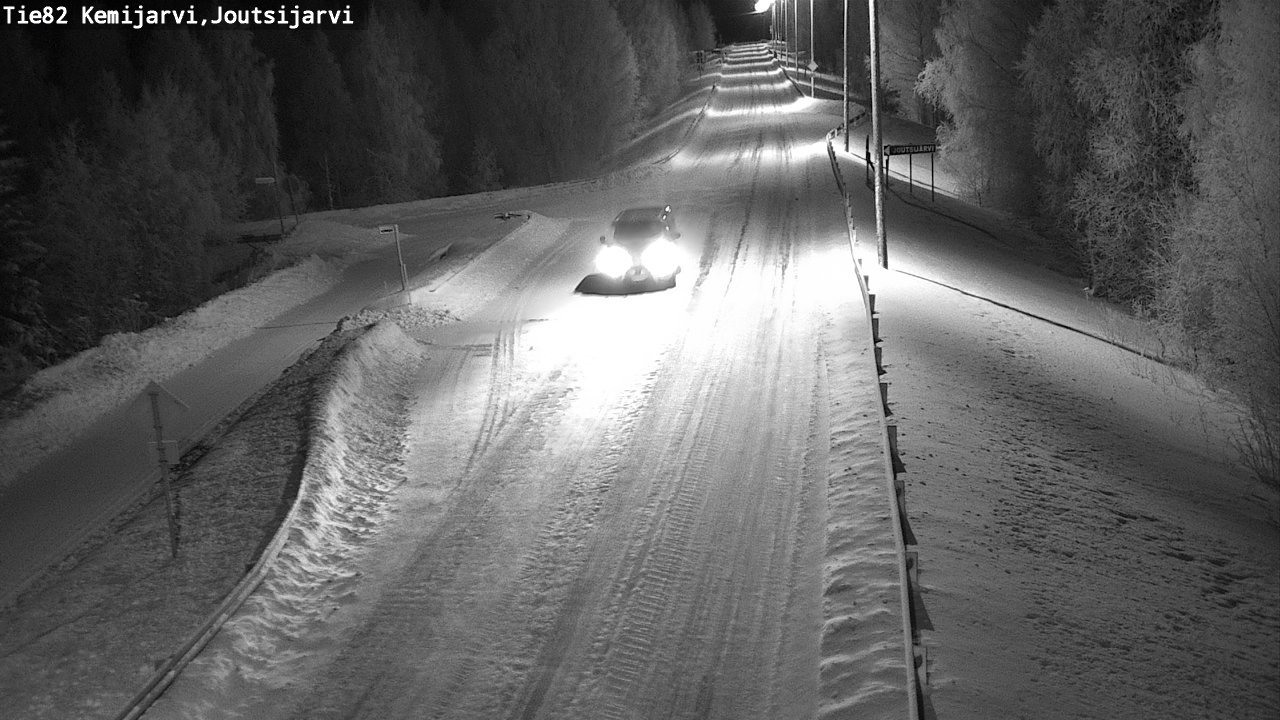 Weather Camera Image Väg 82 Kemijärvi, Joutsijärvi, Kemijärvi, Lappi