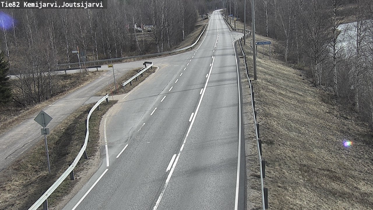 Weather Camera Image Väg 82 Kemijärvi, Joutsijärvi, Kemijärvi, Lappi