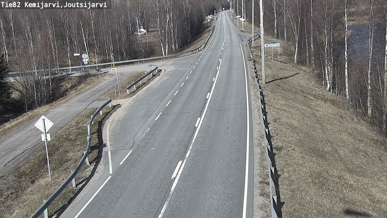 Weather Camera Image Väg 82 Kemijärvi, Joutsijärvi, Kemijärvi, Lappi