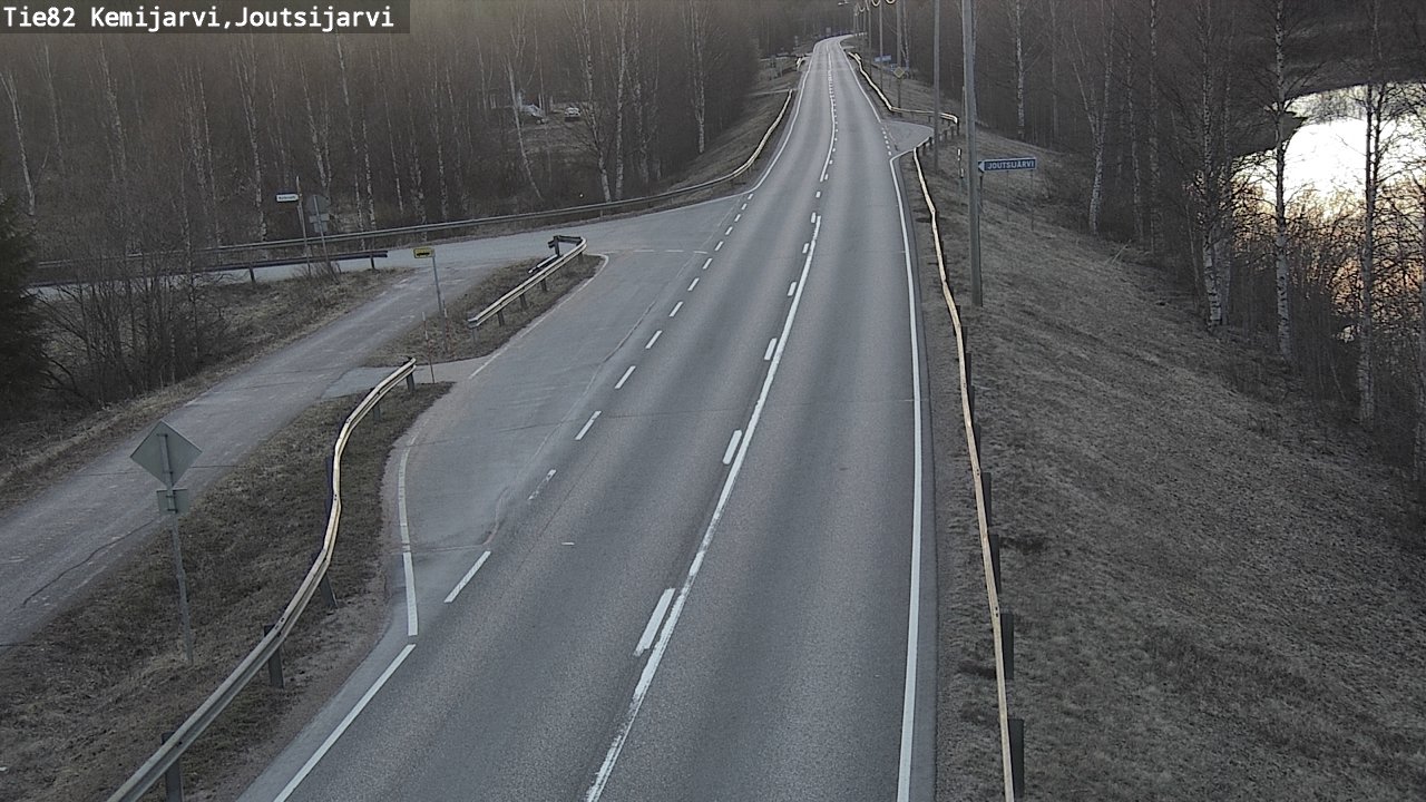 Weather Camera Image Väg 82 Kemijärvi, Joutsijärvi, Kemijärvi, Lappi