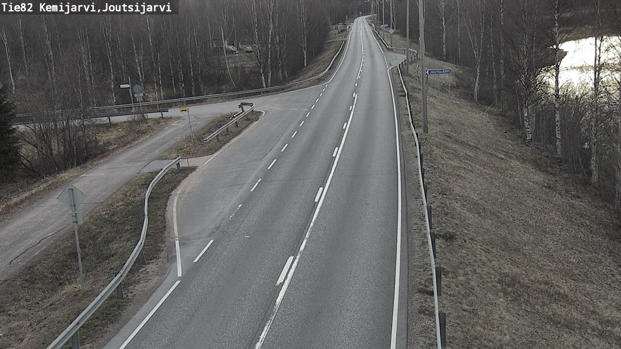 Weather Camera Image Väg 82 Kemijärvi, Joutsijärvi, Kemijärvi, Lappi