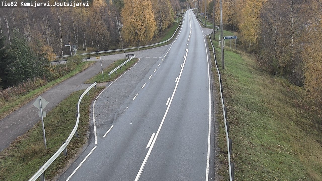 Weather Camera Image Road 82 Kemijärvi, Joutsijärvi, Kemijärvi, Lappi