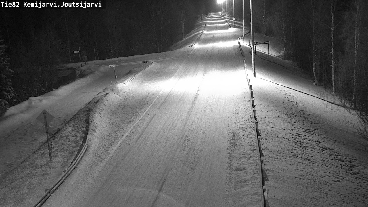 Weather Camera Image Road 82 Kemijärvi, Joutsijärvi, Kemijärvi, Lappi