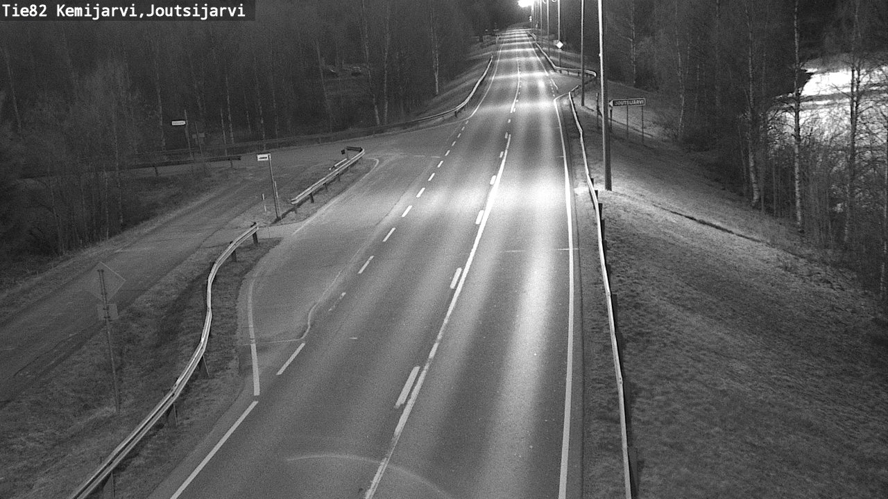 Weather Camera Image Väg 82 Kemijärvi, Joutsijärvi, Kemijärvi, Lappi