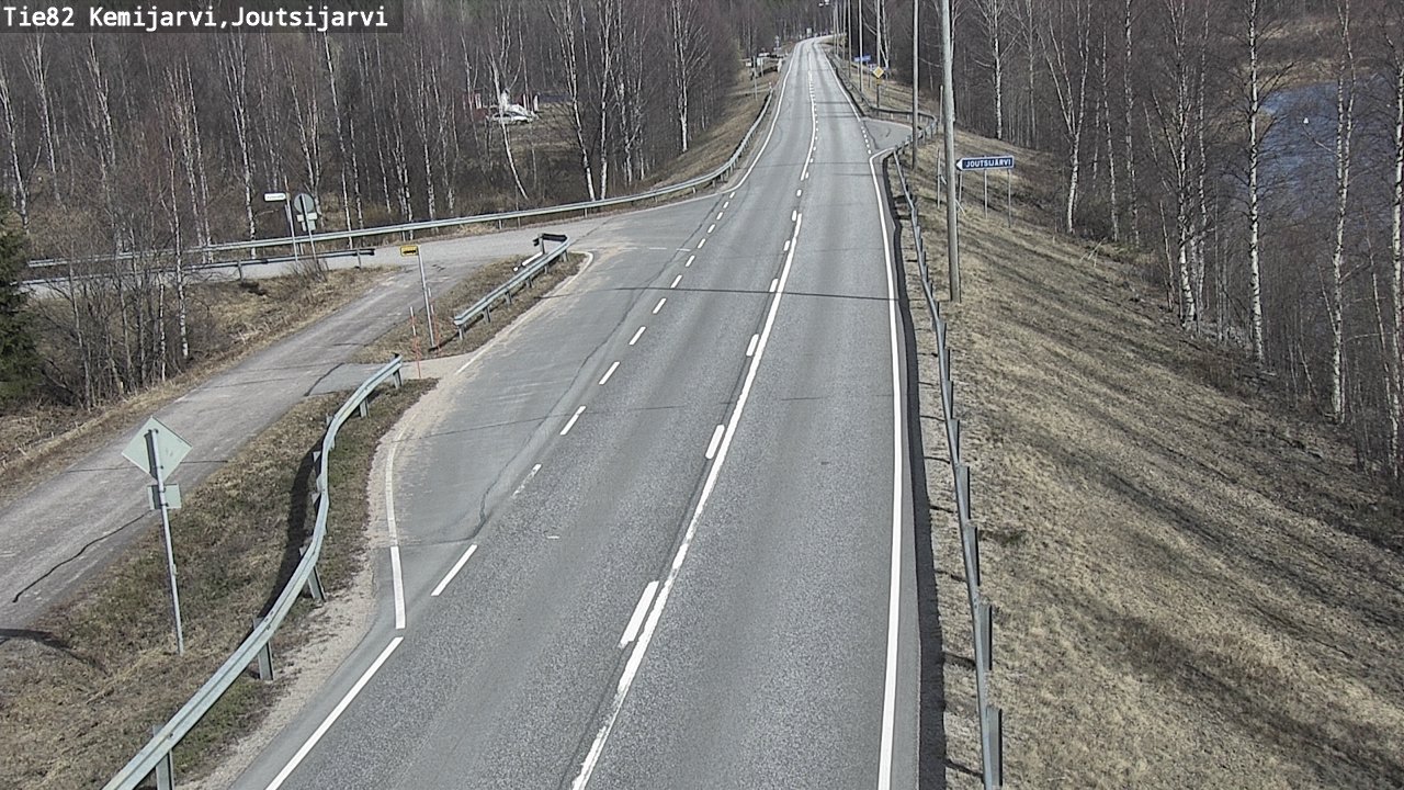 Weather Camera Image Väg 82 Kemijärvi, Joutsijärvi, Kemijärvi, Lappi