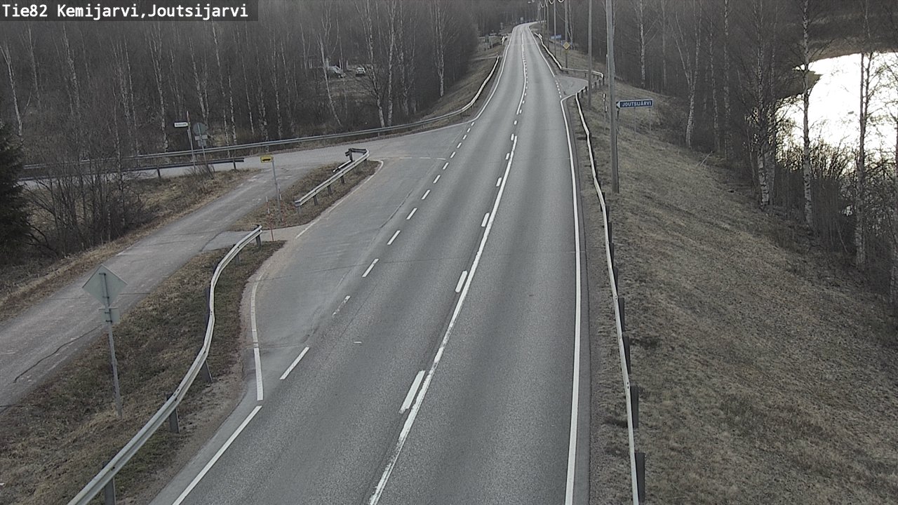 Weather Camera Image Väg 82 Kemijärvi, Joutsijärvi, Kemijärvi, Lappi