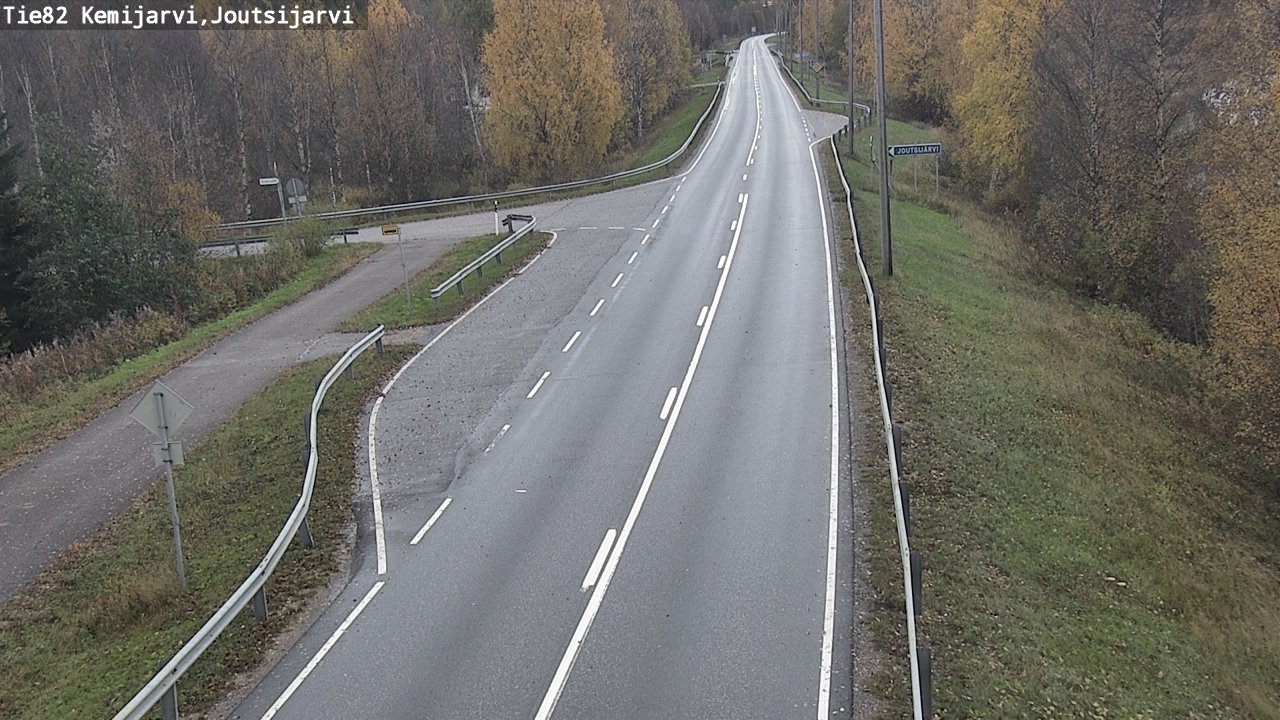 Weather Camera Image Road 82 Kemijärvi, Joutsijärvi, Kemijärvi, Lappi