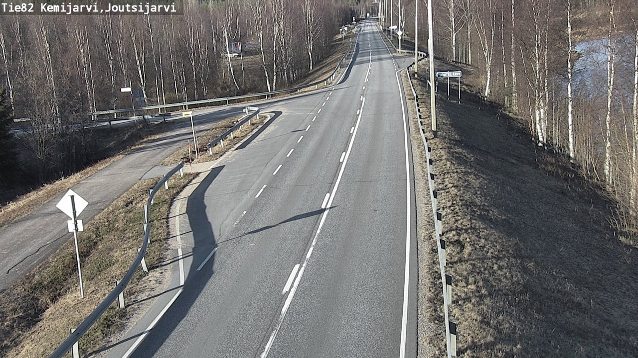 Weather Camera Image Väg 82 Kemijärvi, Joutsijärvi, Kemijärvi, Lappi