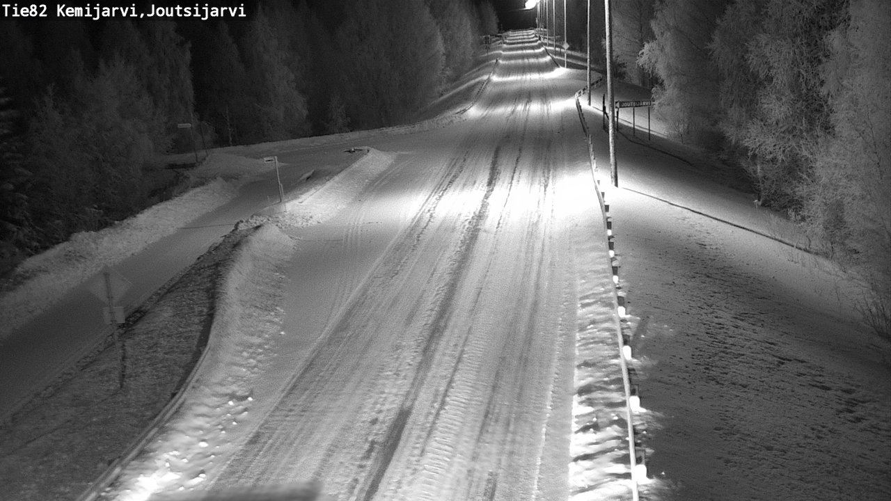 Weather Camera Image Väg 82 Kemijärvi, Joutsijärvi, Kemijärvi, Lappi