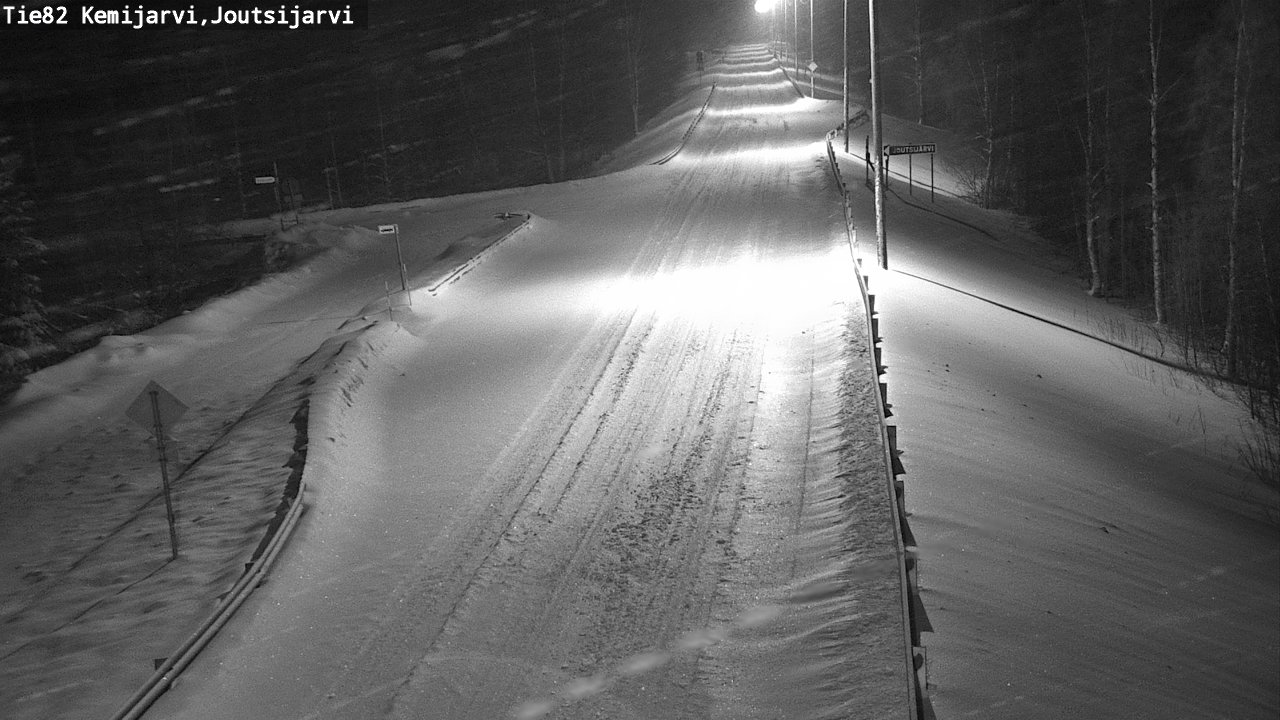 Weather Camera Image Road 82 Kemijärvi, Joutsijärvi, Kemijärvi, Lappi