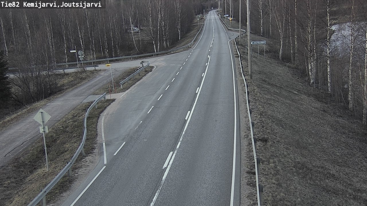 Weather Camera Image Road 82 Kemijärvi, Joutsijärvi, Kemijärvi, Lappi