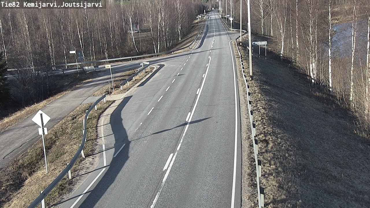Weather Camera Image Väg 82 Kemijärvi, Joutsijärvi, Kemijärvi, Lappi