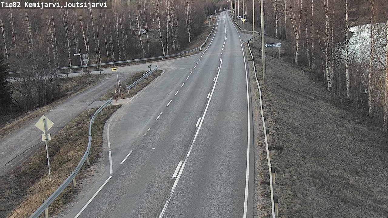 Weather Camera Image Väg 82 Kemijärvi, Joutsijärvi, Kemijärvi, Lappi